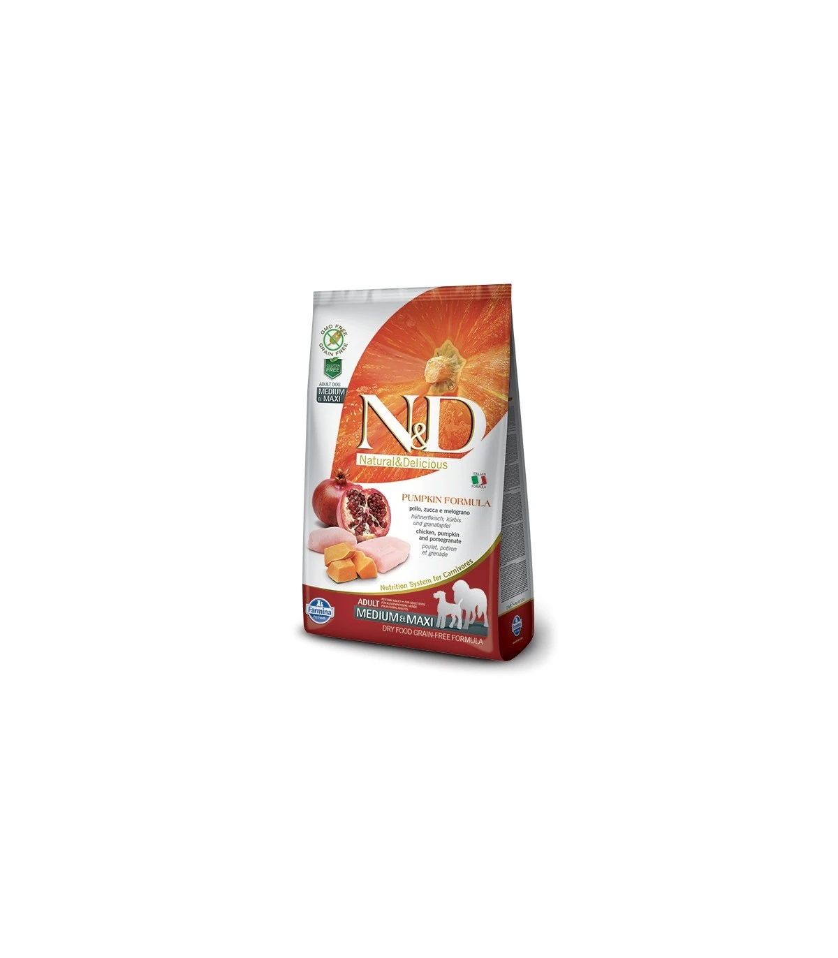 Farmina N&d Pumpkin Grain Free Adult Medio Maxi Pollo Zucca E Melograno 12 Kg 3 Farmina N&d Pumpkin Grain Free Adult Medio Maxi Pollo Zucca E Melograno 12 Kg