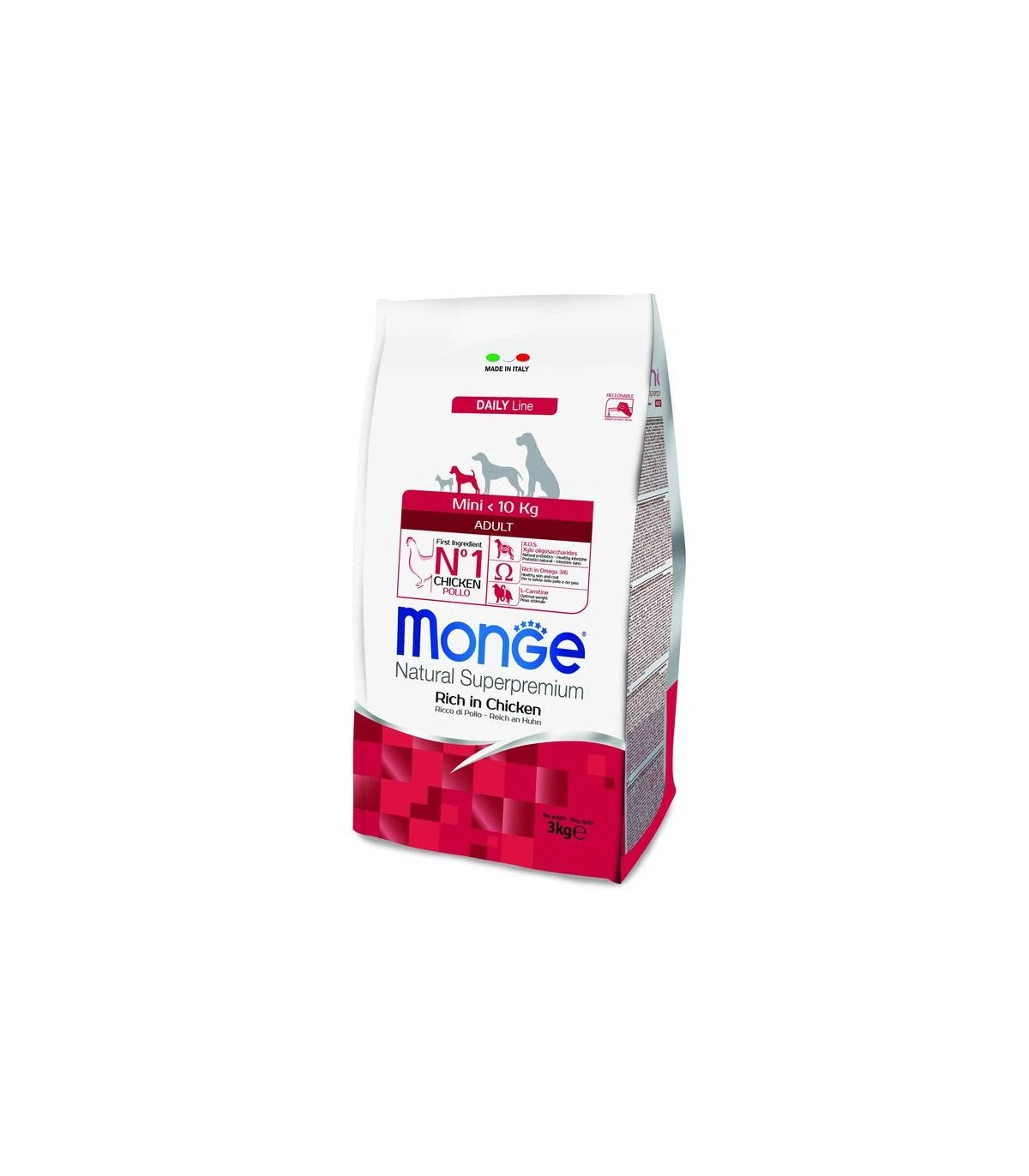 Monge Cane Adult Mini 3 Kg 3 Monge Cane Adult Mini 3 Kg