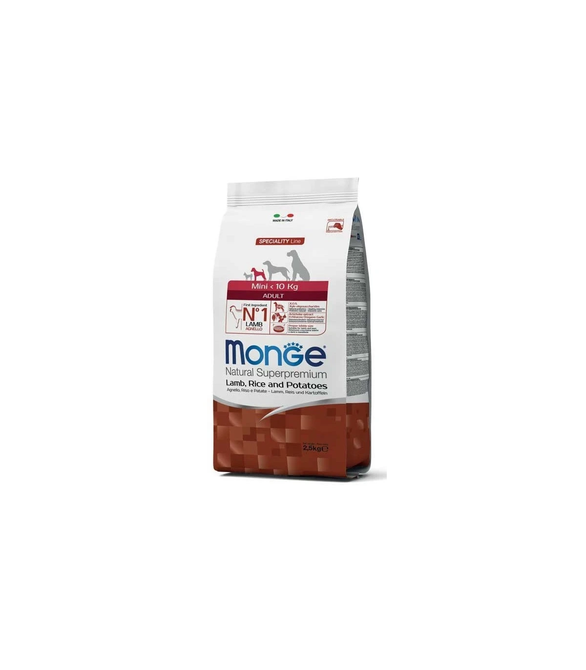Monge Cane Adult Mini Agnello Riso E Patate 2,5 Kg 3 Monge Cane Adult Mini Agnello Riso E Patate 2,5 Kg