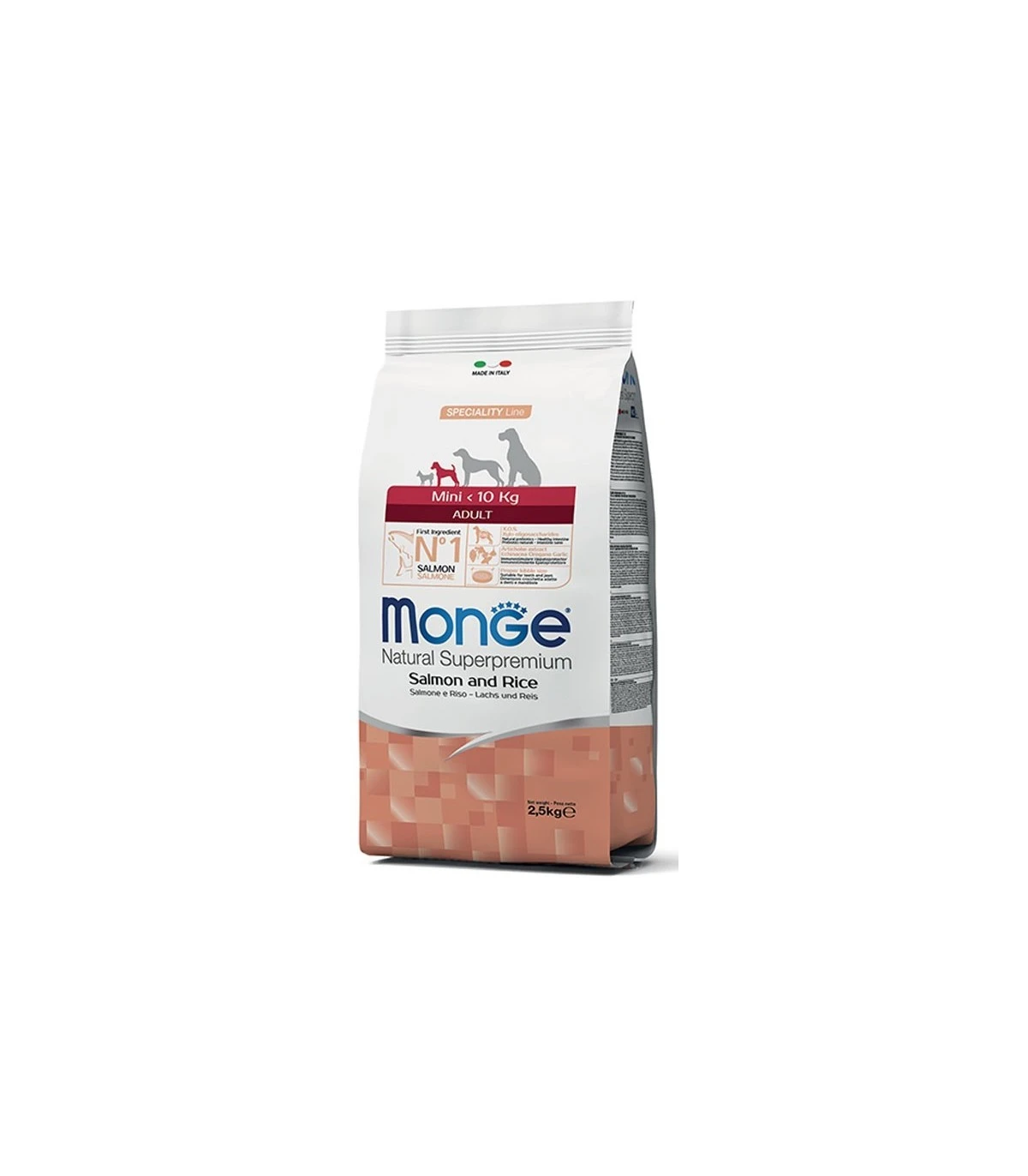 Monge Cane Adult Mini Salmone E Riso 7,5 Kg 3 Monge Cane Adult Mini Salmone E Riso 7,5 Kg