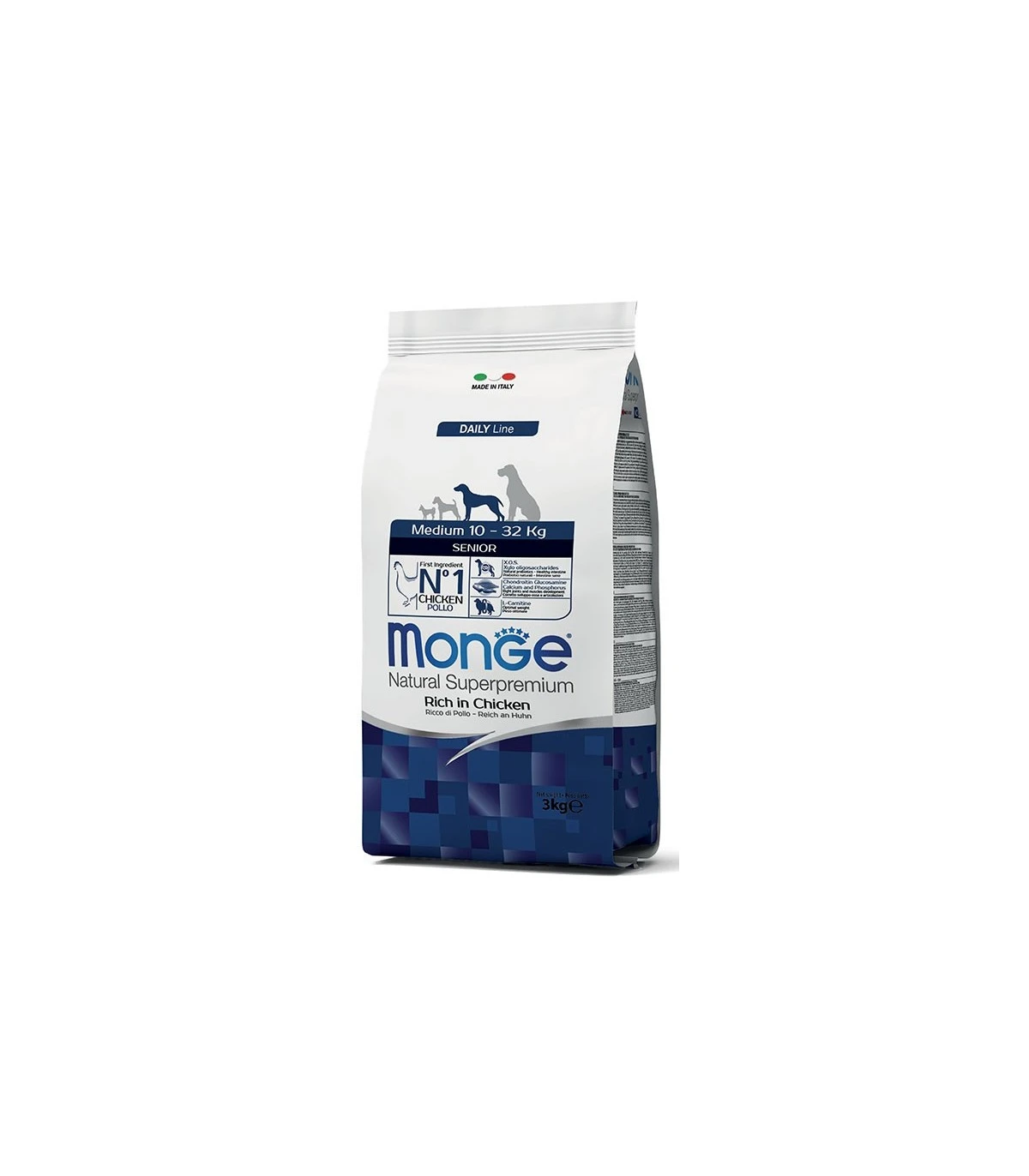 Monge Cane Medium Senior Ricco Di Pollo 3 Kg 3 Monge Cane Medium Senior Ricco Di Pollo 3 Kg