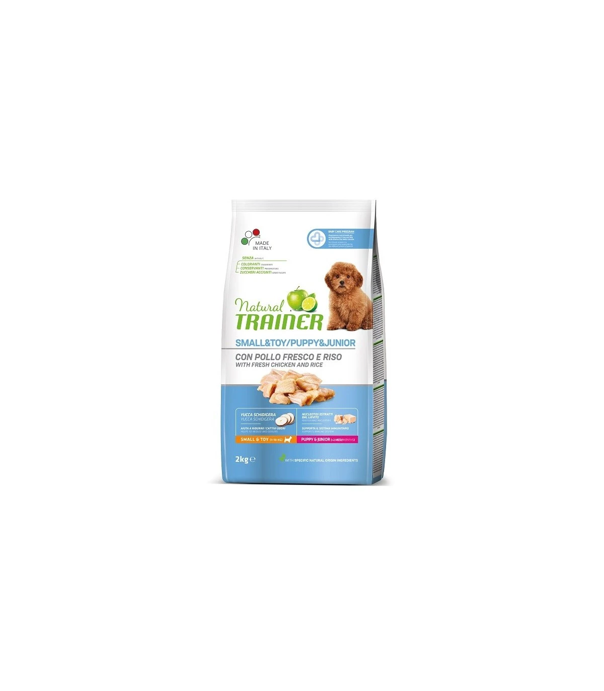 Natural Trainer Puppy & Junior Small & Toy Con Pollo Fresco E Riso 2 Kg 3 Natural Trainer Puppy & Junior Small & Toy Con Pollo Fresco E Riso 2 Kg