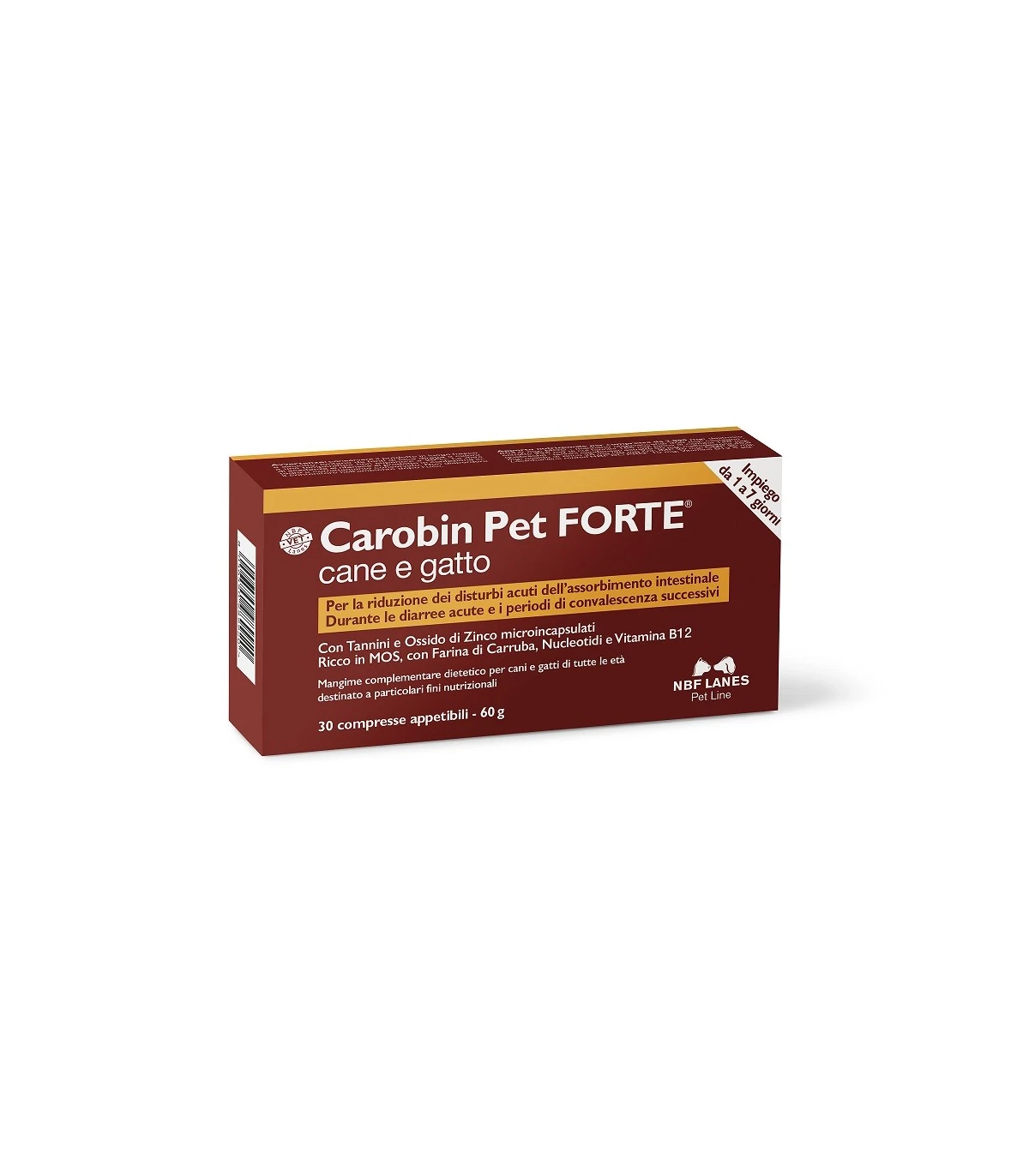 Nbf Lanes Carobin Pet Forte 30 Compresse 60 Gr 3 Nbf Lanes Carobin Pet Forte 30 Compresse 60 Gr